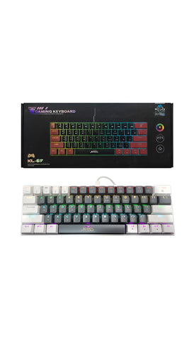 JEDEL KL69 RGB 61 Keys Mechanical Rainbow Lighting Gaming Keyboard All Keys Anti-ghost Type C Interface
