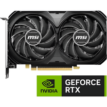 MSI GeForce RTX graphics card with dual fans on a white background