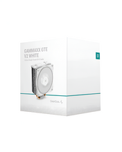 Cooler Master Gammaxx GTE V2 White CPU cooler packaging on a white background