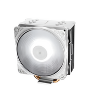 Computer cooling system with fan on a white background