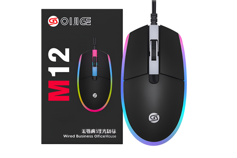 OIJIGE M12 Wired RGB Gaming Illuminated Version Mouse