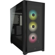 Computer case with RGB lighting on a white background