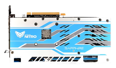 Sapphire Nitro graphics card on a white background