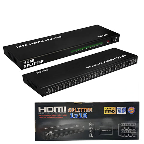 16 Port HDMI Splitter 2K/4K | Multi Display Solution