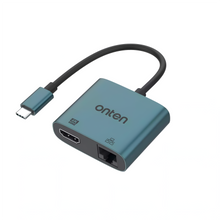ONTEN USB-C to HDMI Adapter with Ethernet | 100M RJ45 | UC288
