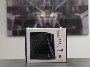 Product packaging with 'Model EX' branding on a blurred background