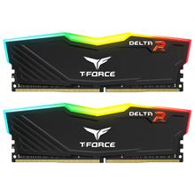 Two T-Force Delta R RAM modules on a white background