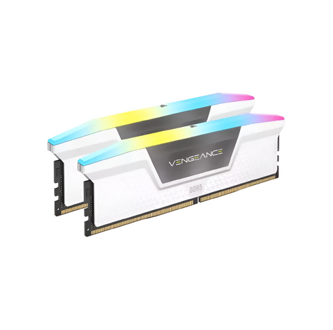 Two RAM modules with RGB lighting on a white background