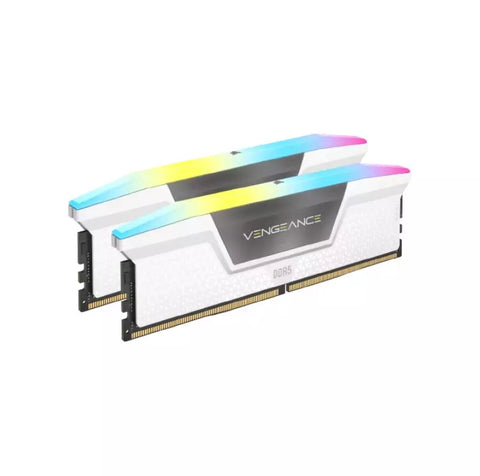 Two RAM modules with RGB lighting on a white background