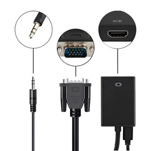 VGA to HDMI Converter with 3.5mm Audio – High-Quality Video & Sound