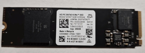Western Digital SN740 512GB Gen4x4 NVME New without Packing in 1yr wty
