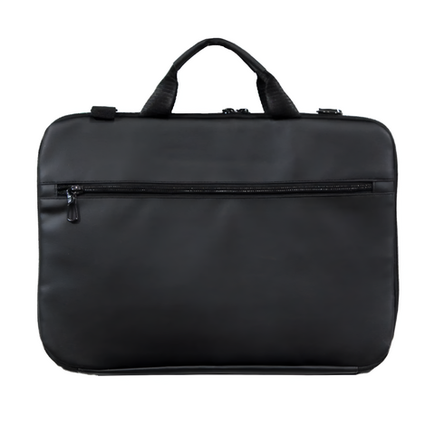 Black briefcase on a white background