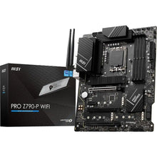 MSI Pro Z790-P WiFi motherboard with packaging on a white background