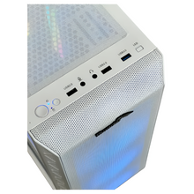 Computer case with ports on a white background