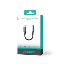 Joyroom audio adapter packaging with cable illustration on a white background