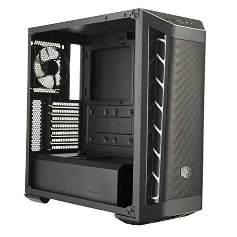 Computer case with visible brand logo on a white background
