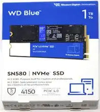 WD Blue SN580 1TB Gen4 M.2 NVMe SSD – High-Speed Storage Solution