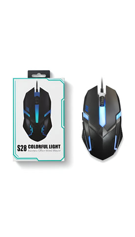 S28 RGB Gaming Wired Mouse  Precision Control with Dynamic Lighting
