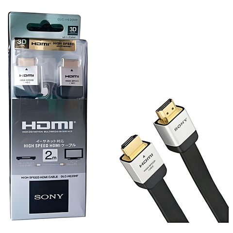 Sony HDMI cable with packaging on a white background