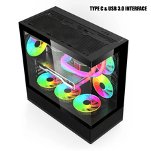 ACER V920B Black mATX Full View PC Case with 3x ARGB Fans