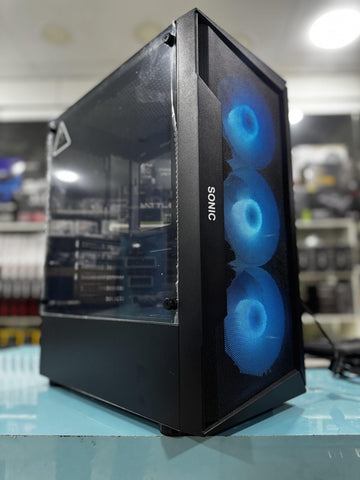 SONIC R28 MidTower PC Case with 3X ARGB Case-Controlled Fans