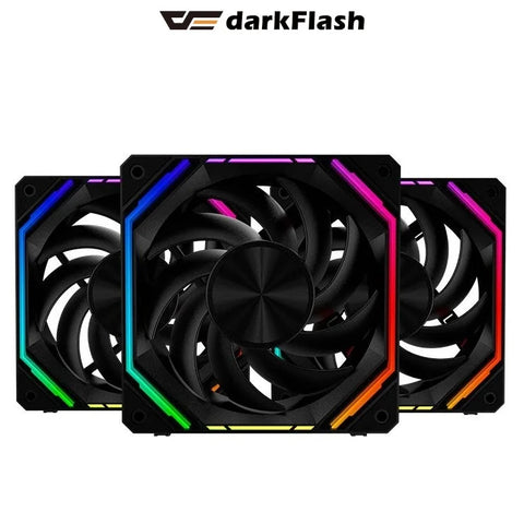 DarkFlash INF 32 PWM ARGB Fans Pack (3-in-1) – Black