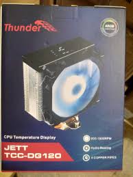JETT TCC-DG120 Thunder 4-Heatpipe ARGB CPU Cooler with Digital Display