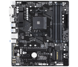 Gigabyte motherboard on a white background
