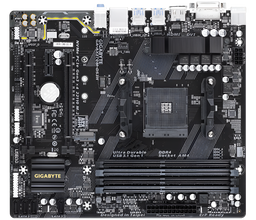Gigabyte motherboard on a white background