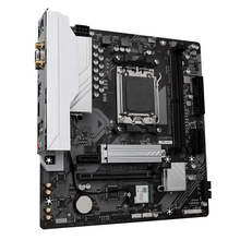 Computer motherboard on a white background