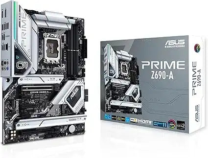Asus Prime Z690-A motherboard packaging with motherboard model on a white background