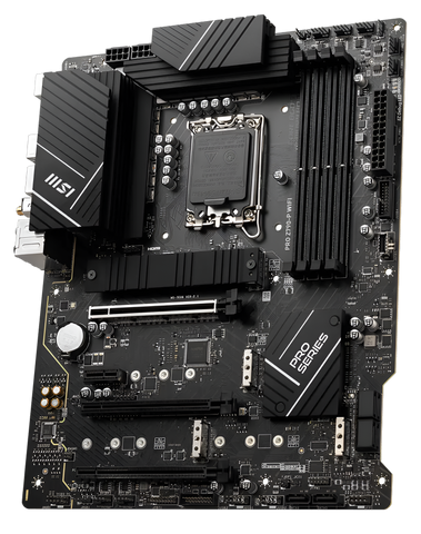 Computer motherboard with MSI branding on a white background