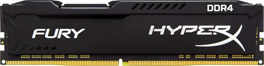 HyperX Fury DDR4 memory module on a black background