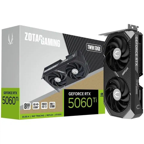 ZOTAC Gaming GeForce RTX 5060 Ti graphics card packaging on a white background