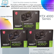 MSI GeForce RTX 4060 Ti Graphics Card – 8GB GDDR6, 128-bit, PCIe 4.0, Ray Tracing & DLSS 3