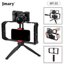 Camera and phone holder with Jmary branding on a white background
