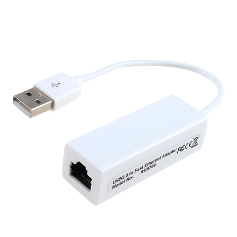 USB to Ethernet adapter on a white background