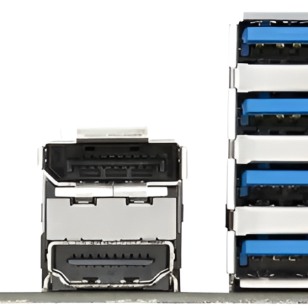 Collection of network cables and connectors on a white background