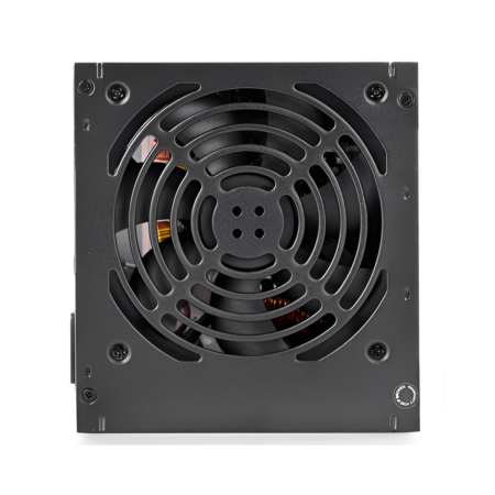 Black cooling fan on a white background