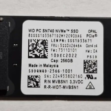 Western Digital SN740 512GB Gen4x4 NVME New without Packing in 1yr wty