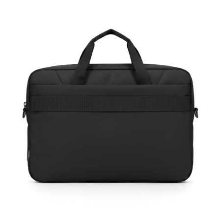 Black briefcase on a white background
