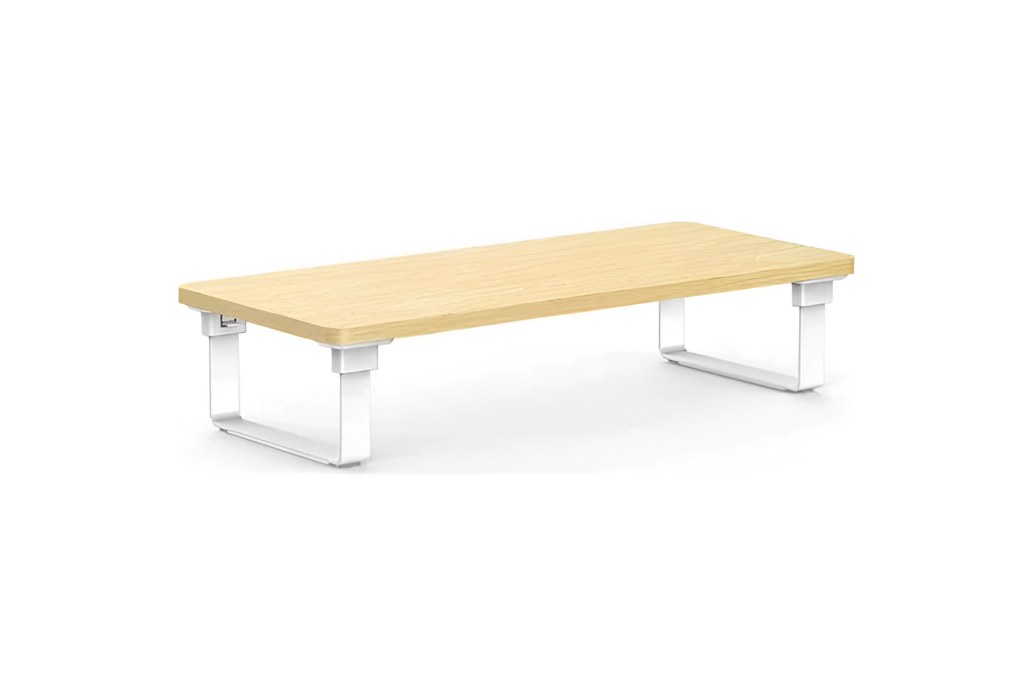 stand_25 Wooden table with white legs on a white background