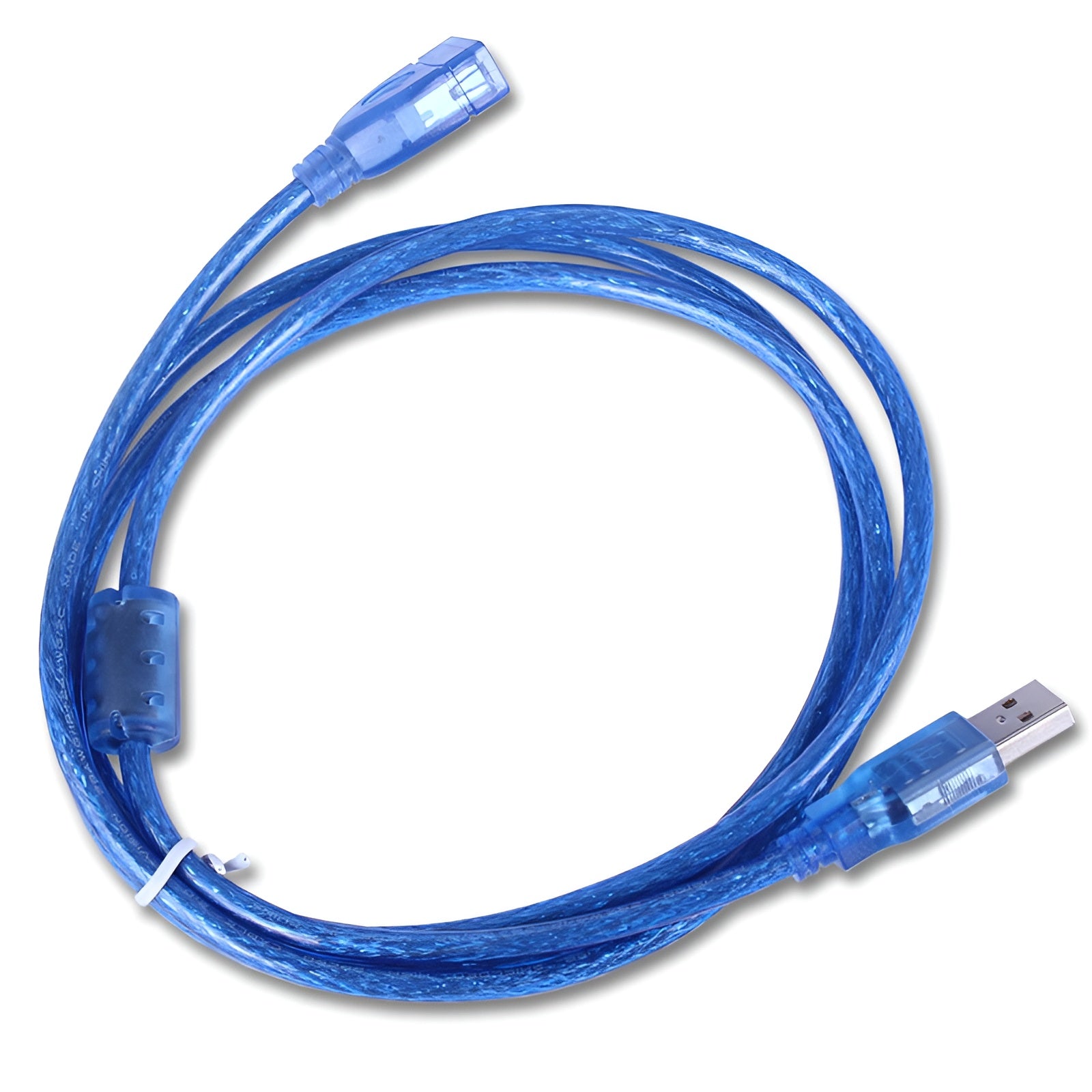 usb_3 Blue USB cable with connectors on a white background