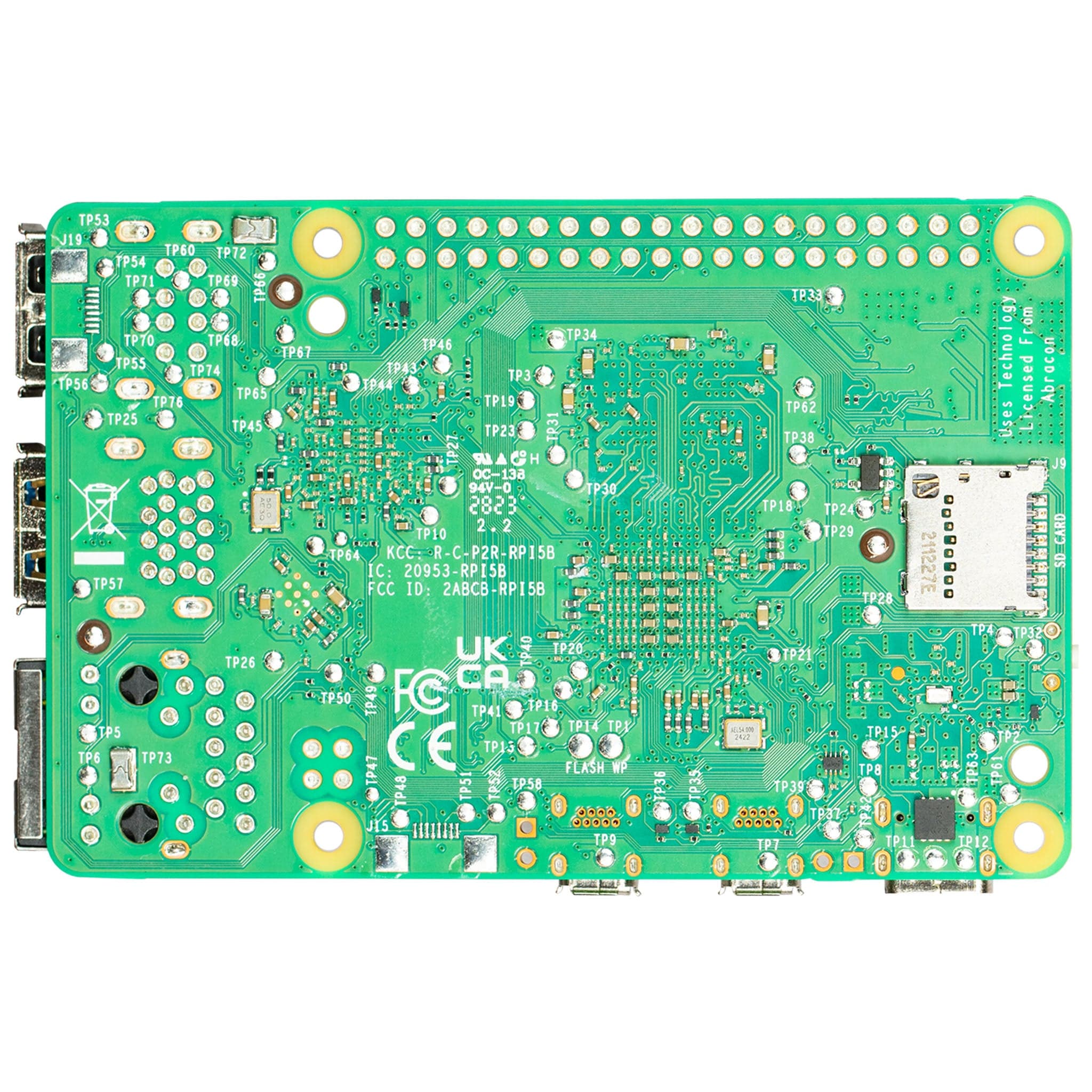 Raspberry Pi 5 4GB side view Raspberry Pi 5 4GB side view