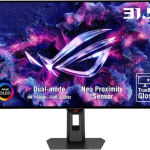ASUS ROG XG32UCWG 32 Inch 4K 165Hz Glossy OLED G-SYNC Gaming Monitor | Dual Mode FHD 330Hz,TrueBlack Glossy OLED