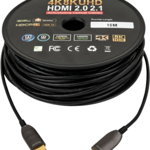 15m Fiber Hdmi Cable 2.0/2.1 Aoc(active Optical Cable) 30awg Copper Support 4k 8k Uhd