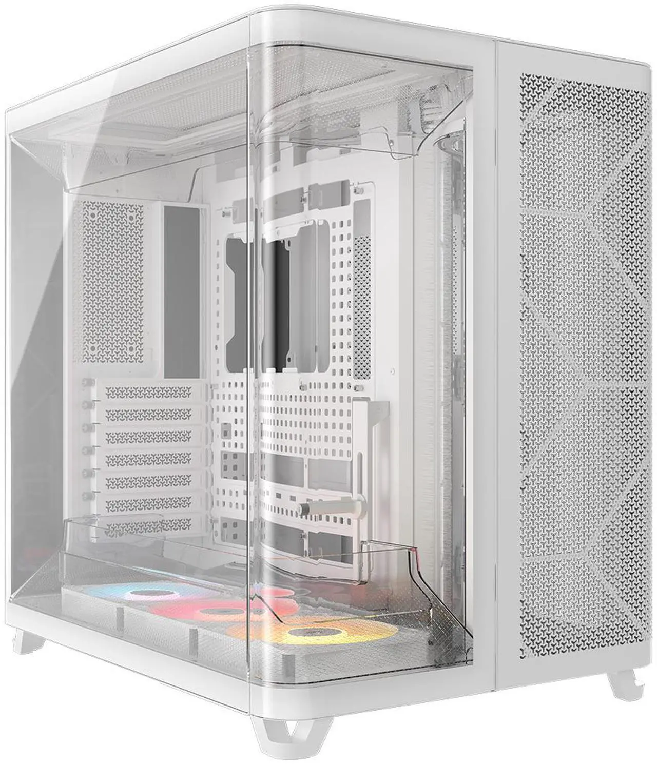 AIR 5400 RS-R ARGB Triple Chamber Mid-Tower PC Case – White