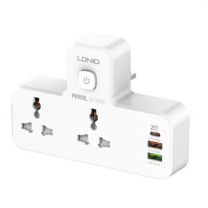 LDNIO SC2311 2 AC Outlets Portable Extension Power Socket