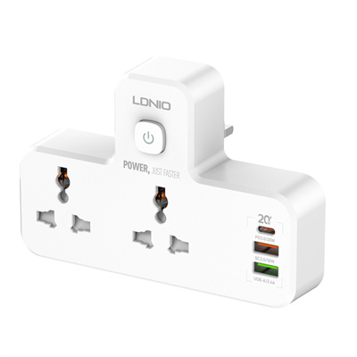 LDNIO SC2311 2 AC Outlets Portable Extension Power Socket