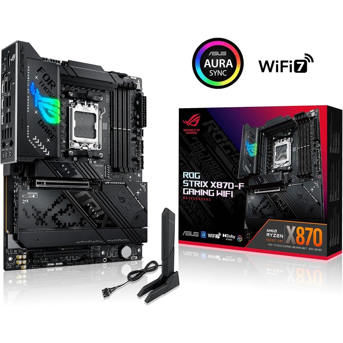 Asus ROG Strix X870-F Gaming Wifi AMD AM5 ATX Motherboard, DDR5 Slots